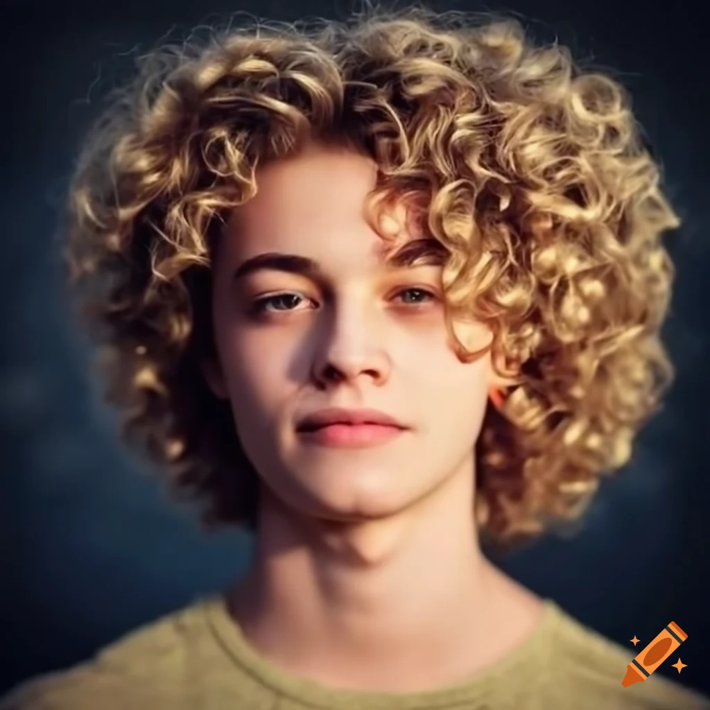 blonde curly hair boy