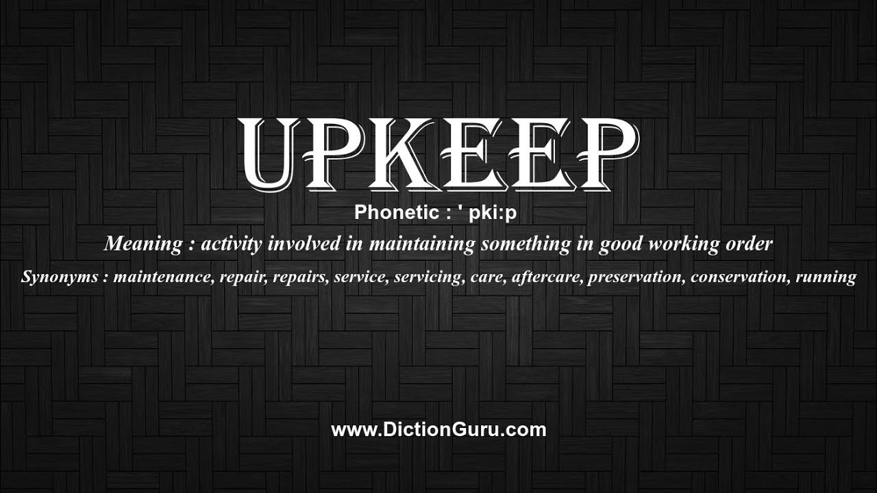 upkeep synonym