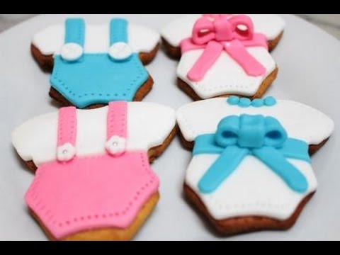 galletas decoradas con fondant para baby shower