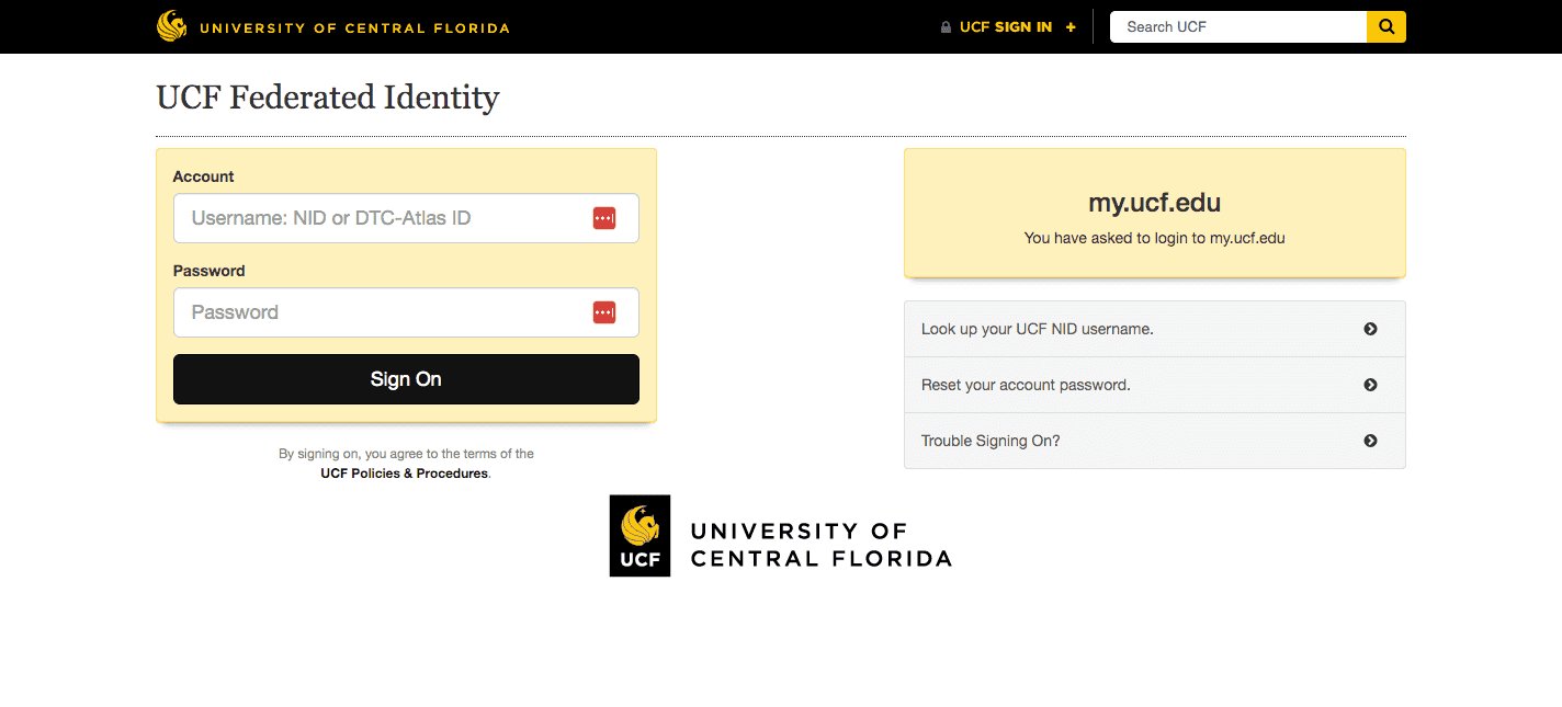 ucf change password