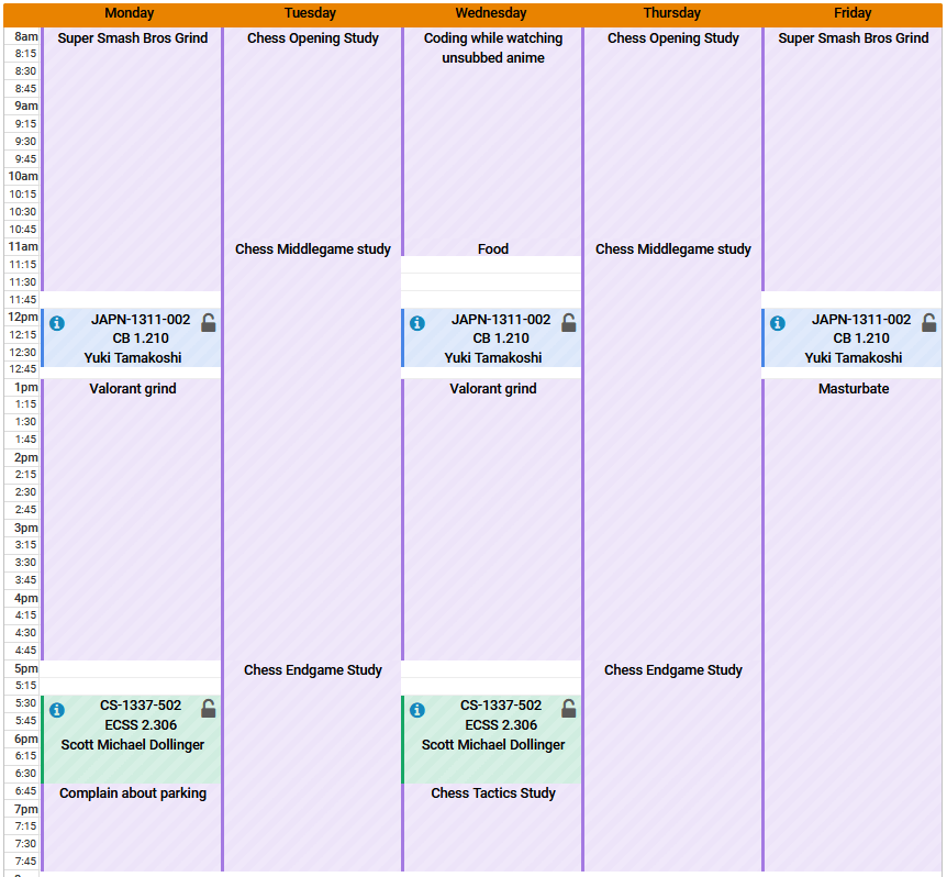 utd schedule planner