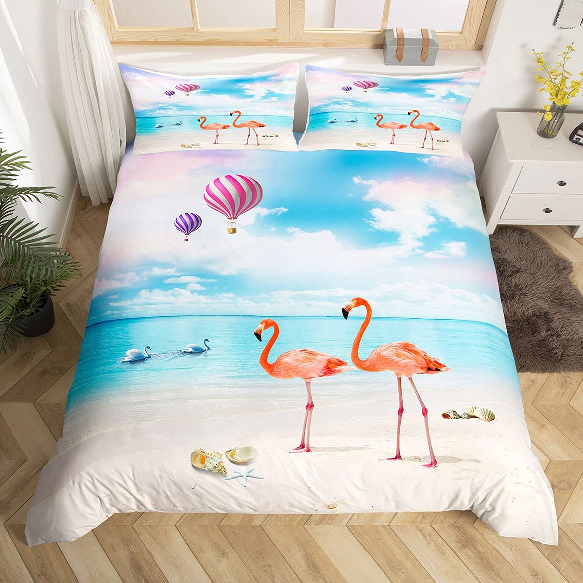 flamingo bed linen