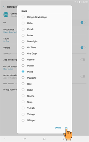 samsung notification sound