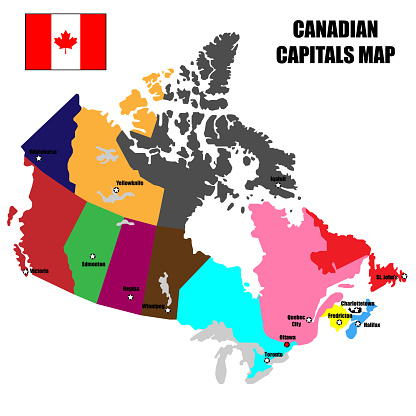 map of canada and capital cities