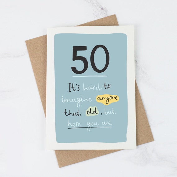 funny 50th birthday card