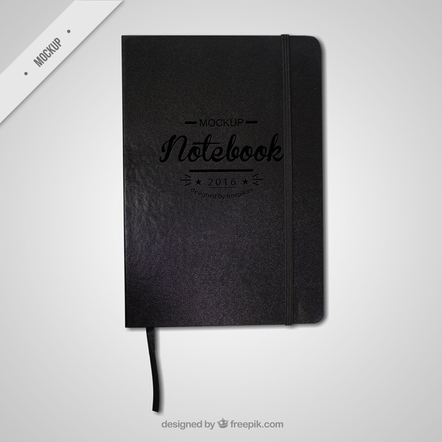 black notebook mockup