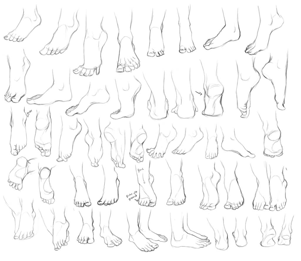 foot drawing reference