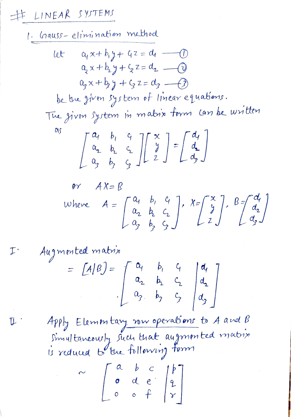 gauss elimination method solver