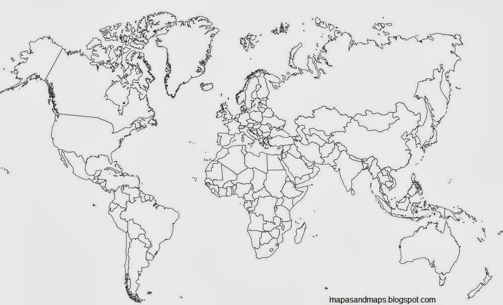 mapa sin nombres con division politica