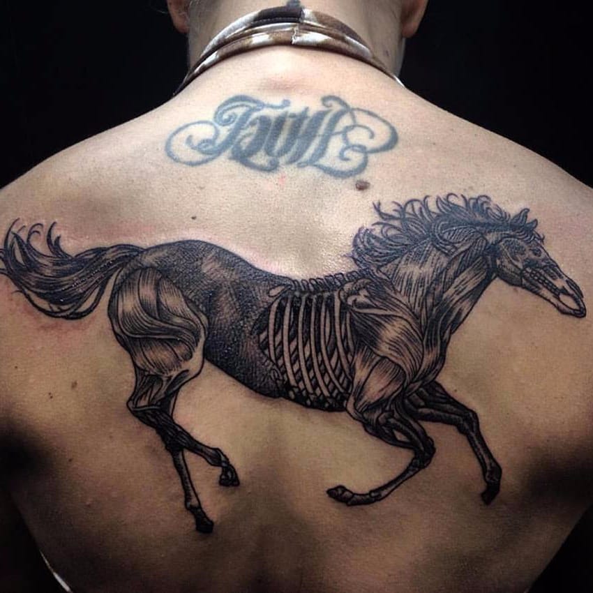 ghost horse tattoo