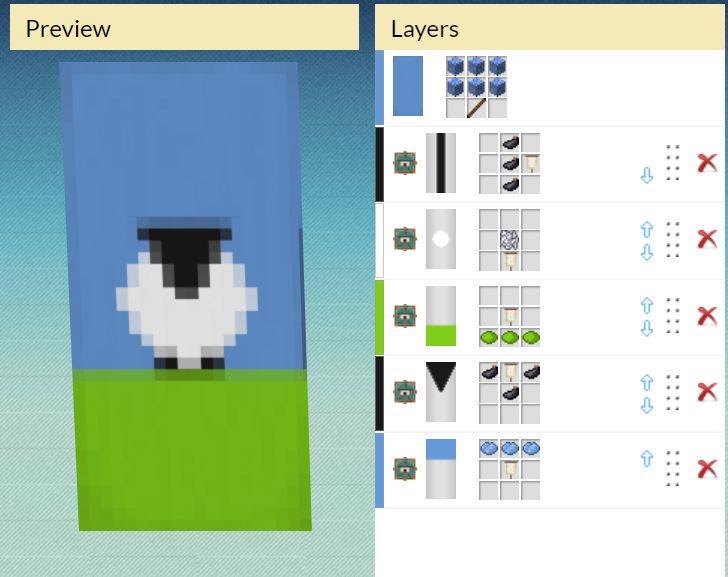 sheep banner minecraft