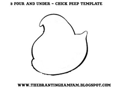peeps chick template printable