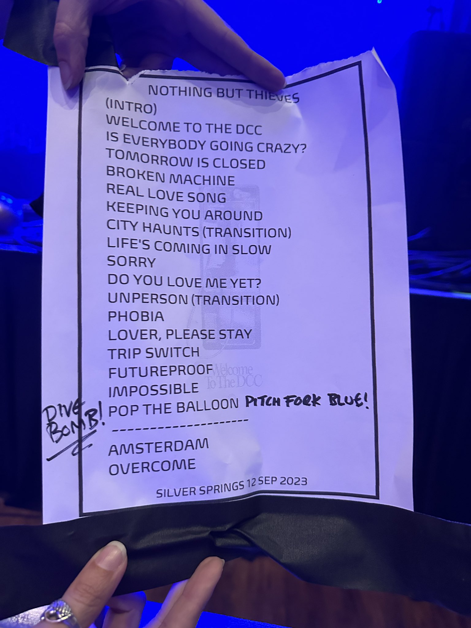 nothing but thieves setlist