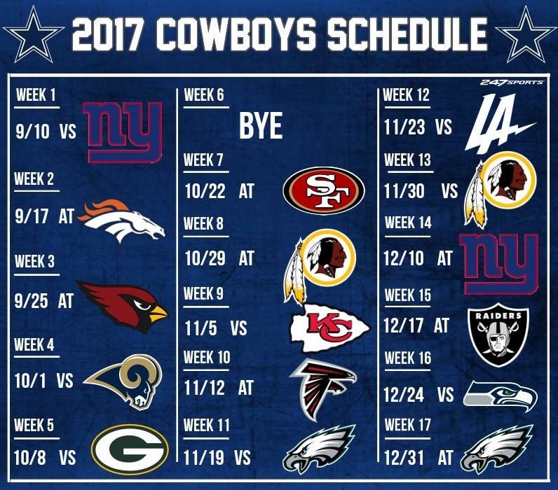 dallas cowboys 2017 schedule