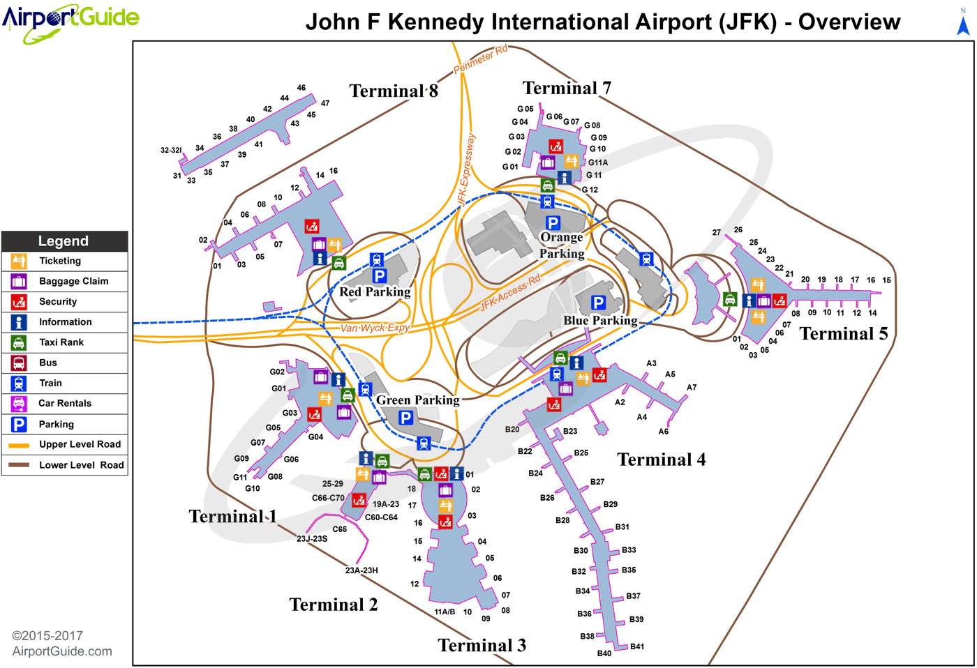 mapa jfk international airport