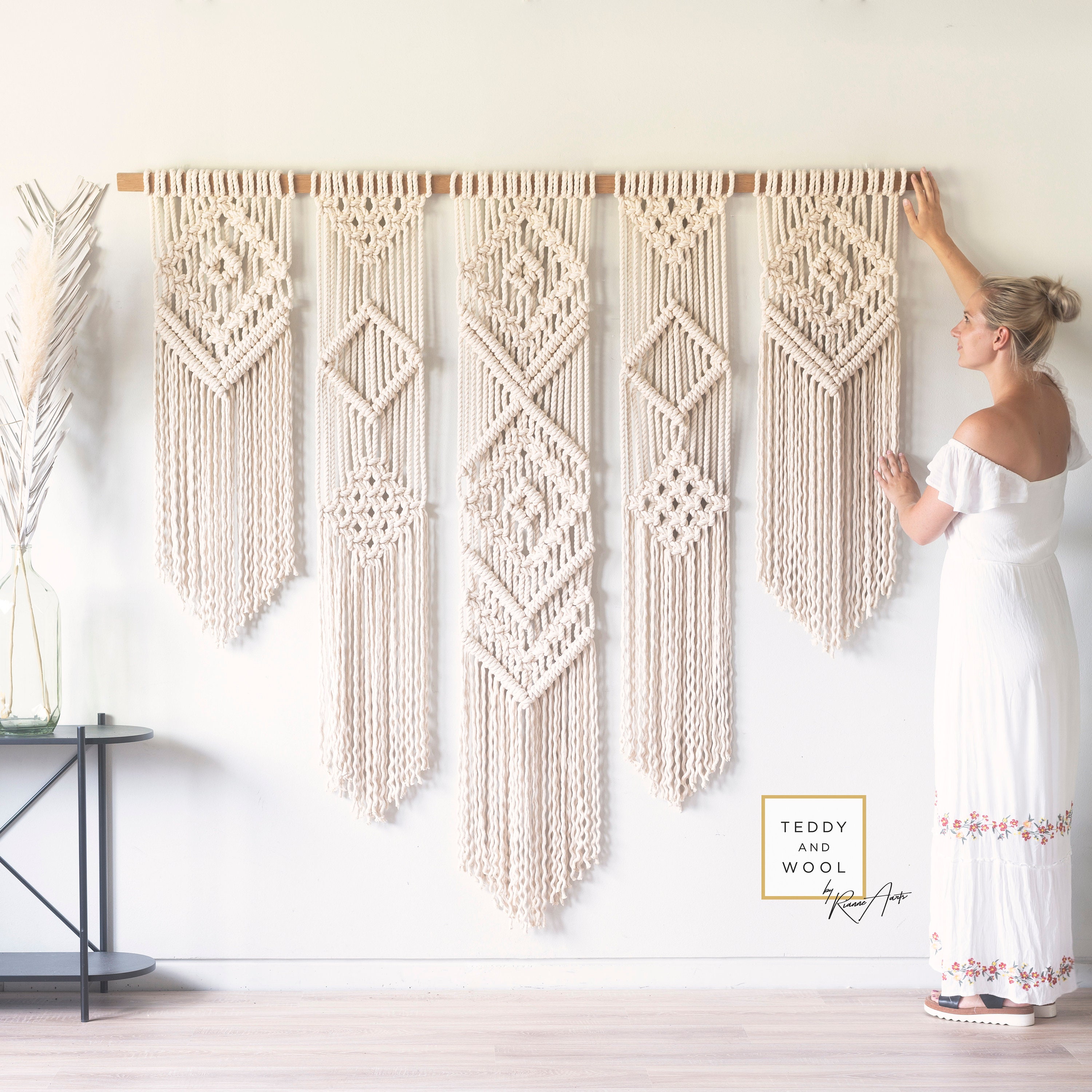 huge macrame wall hanging