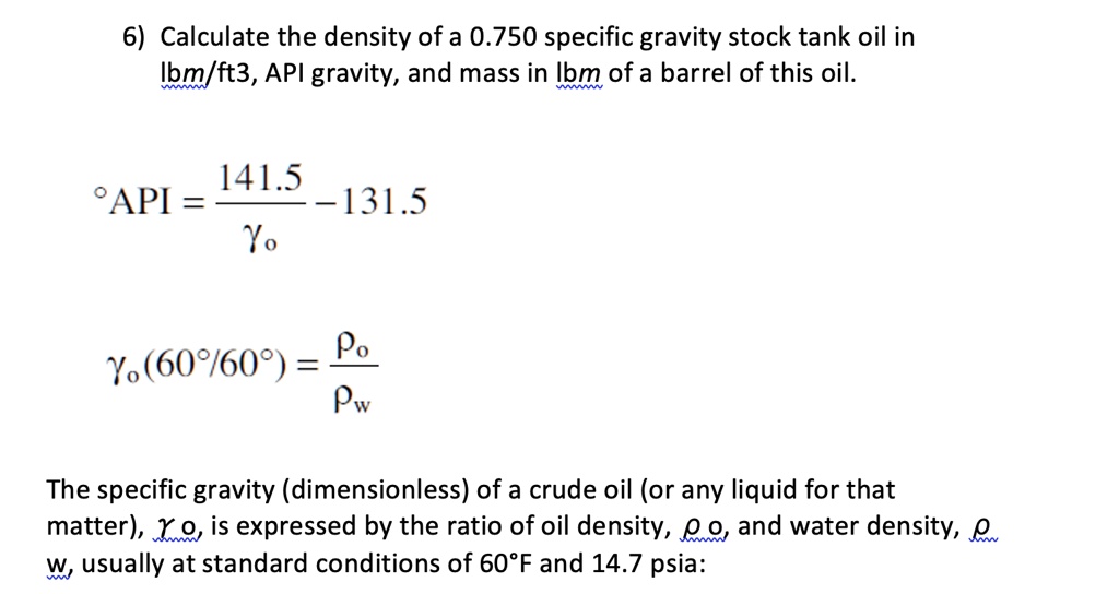 gravity in lb ft3