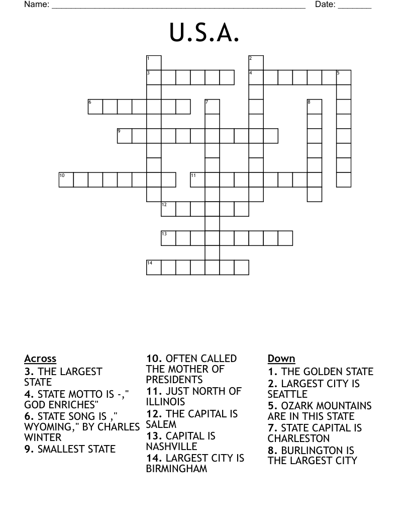 usa crossword clue