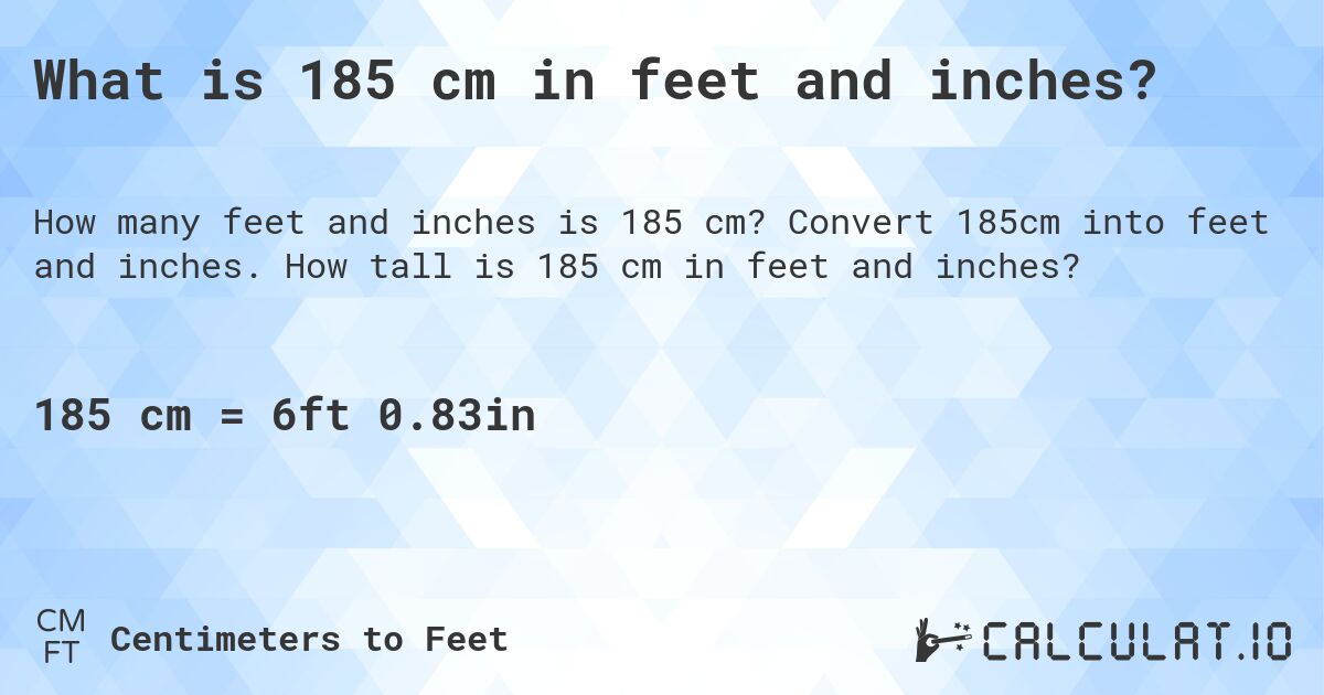 185 in foot