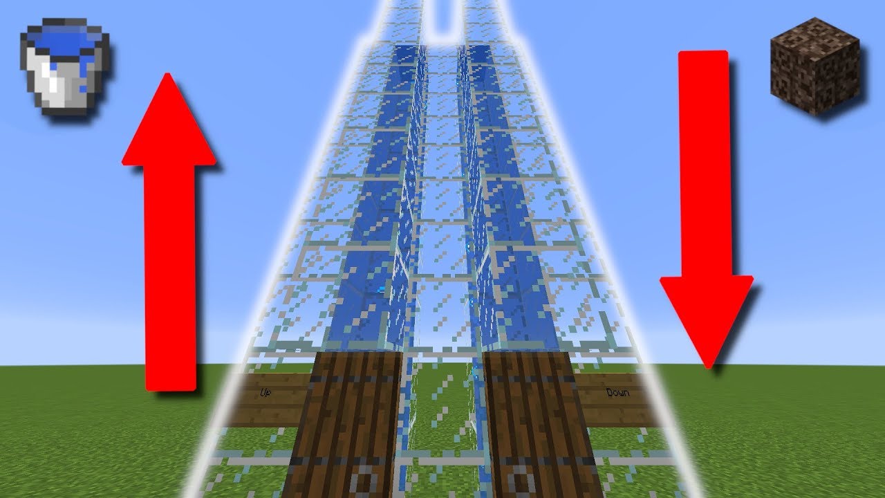 how to make water elevator in minecraft