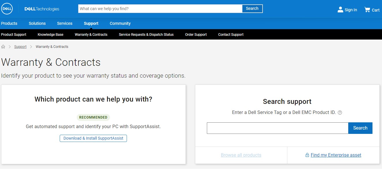 dell server warranty check