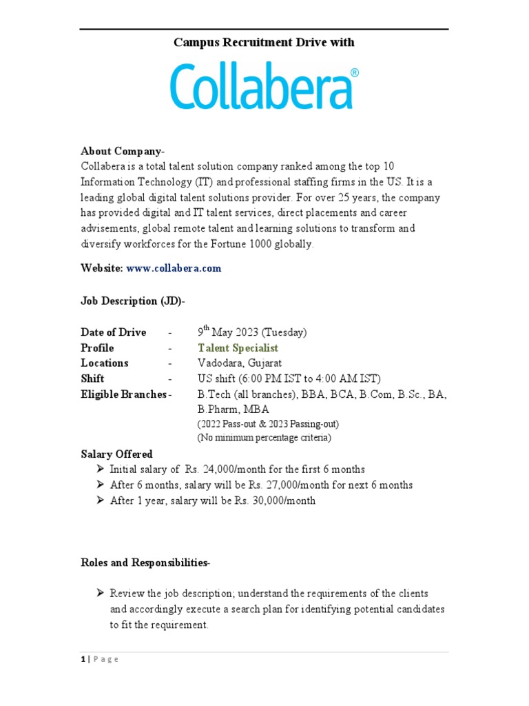 collabera salary