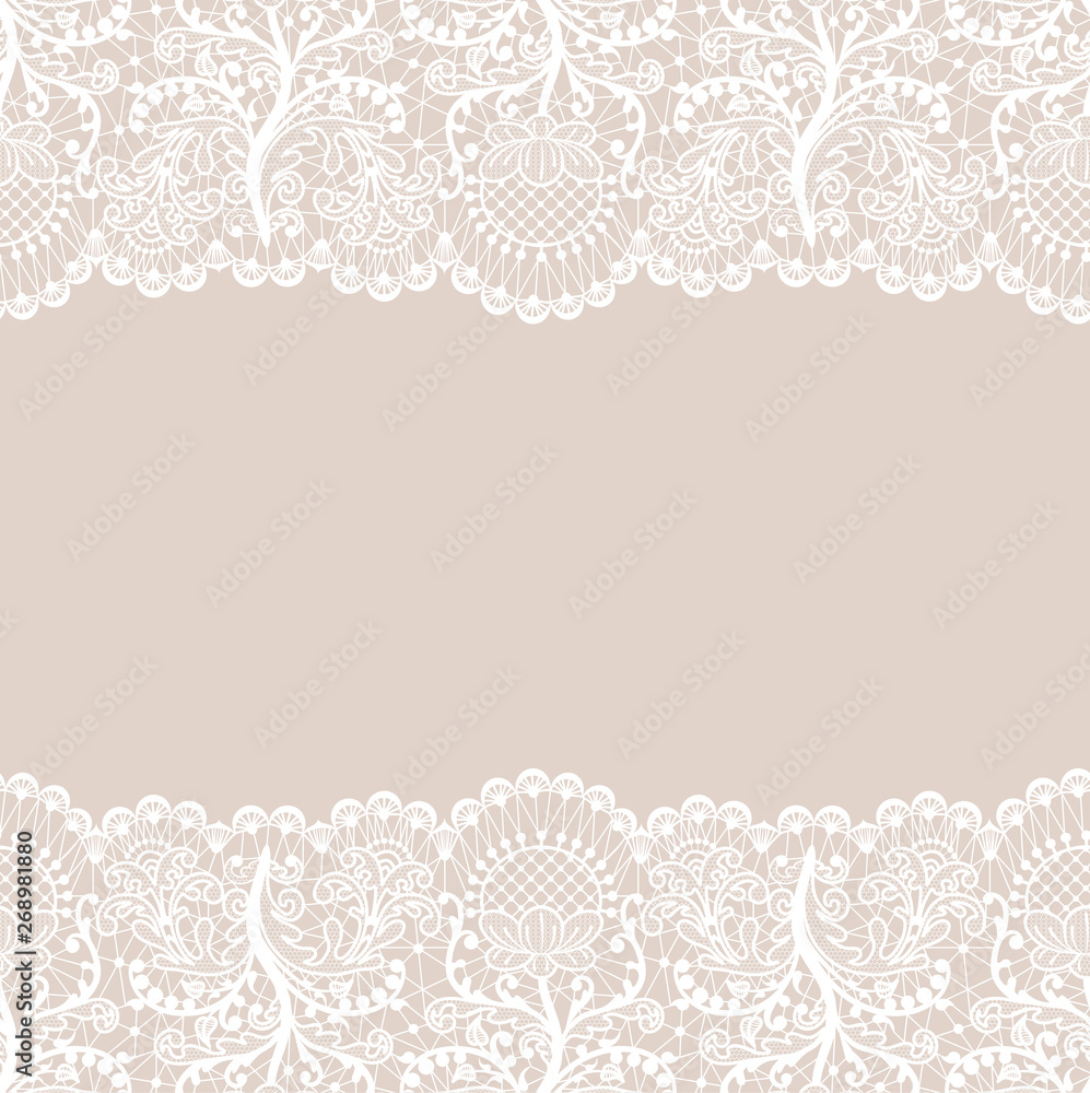 white lace border