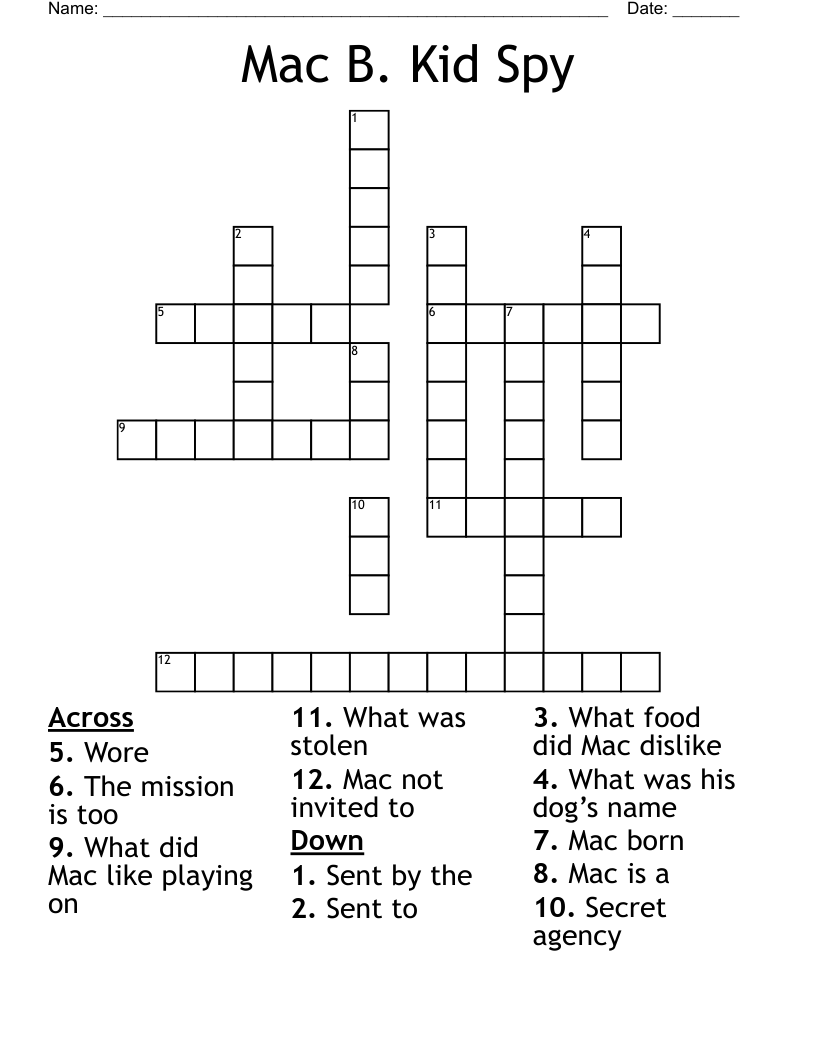 spy crossword clue
