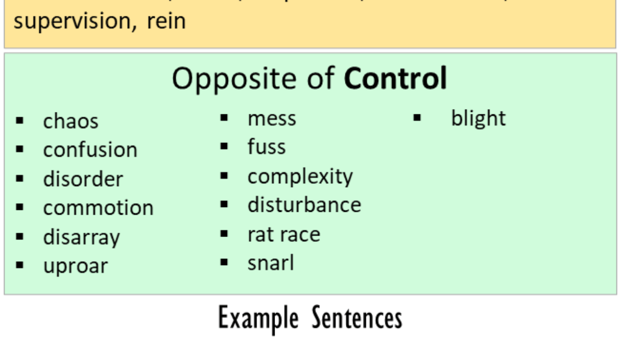 antonym controlling