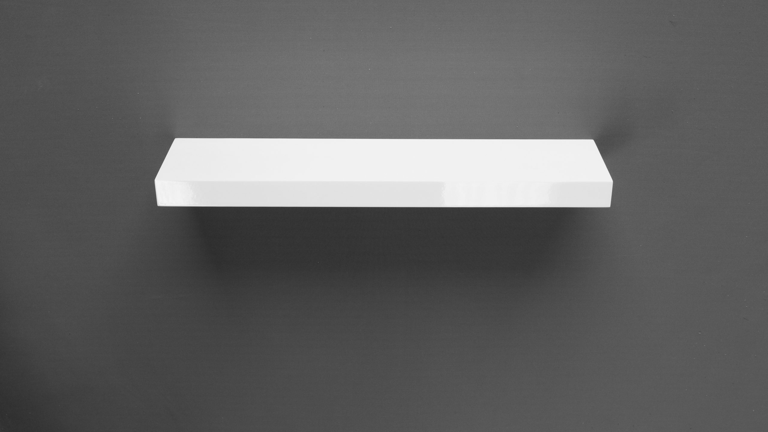 white high gloss floating shelves