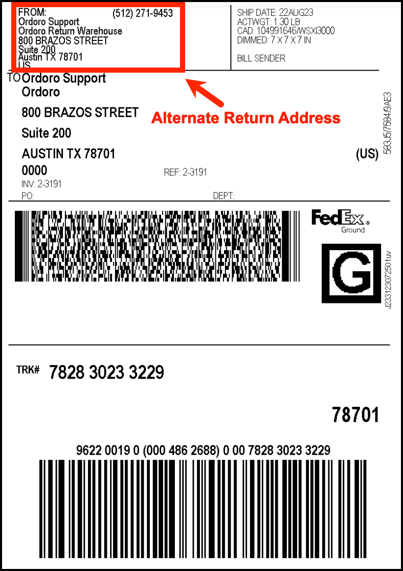 fedex return location