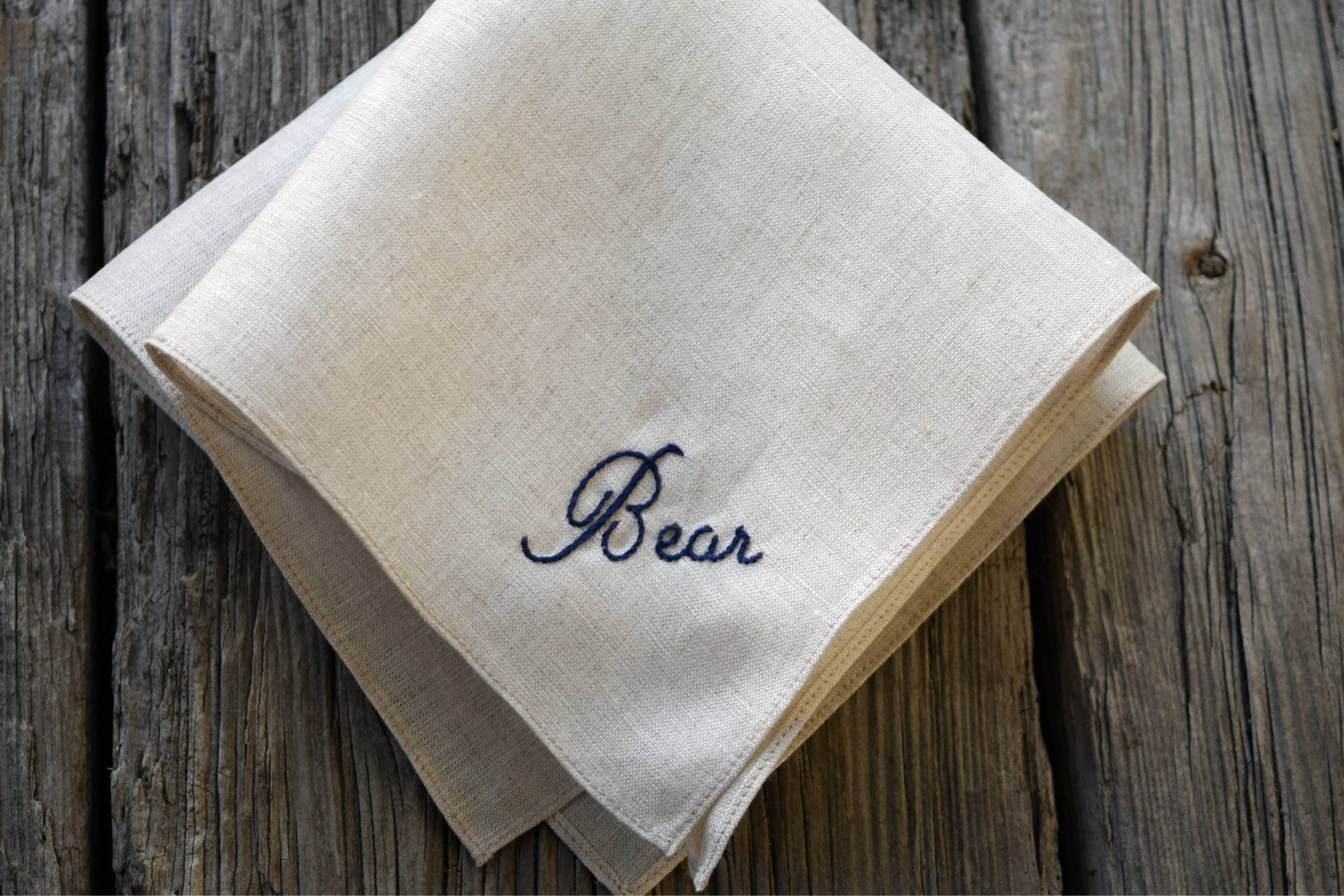 embroidered handkerchief with name