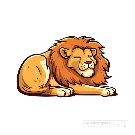 sleeping lion drawing