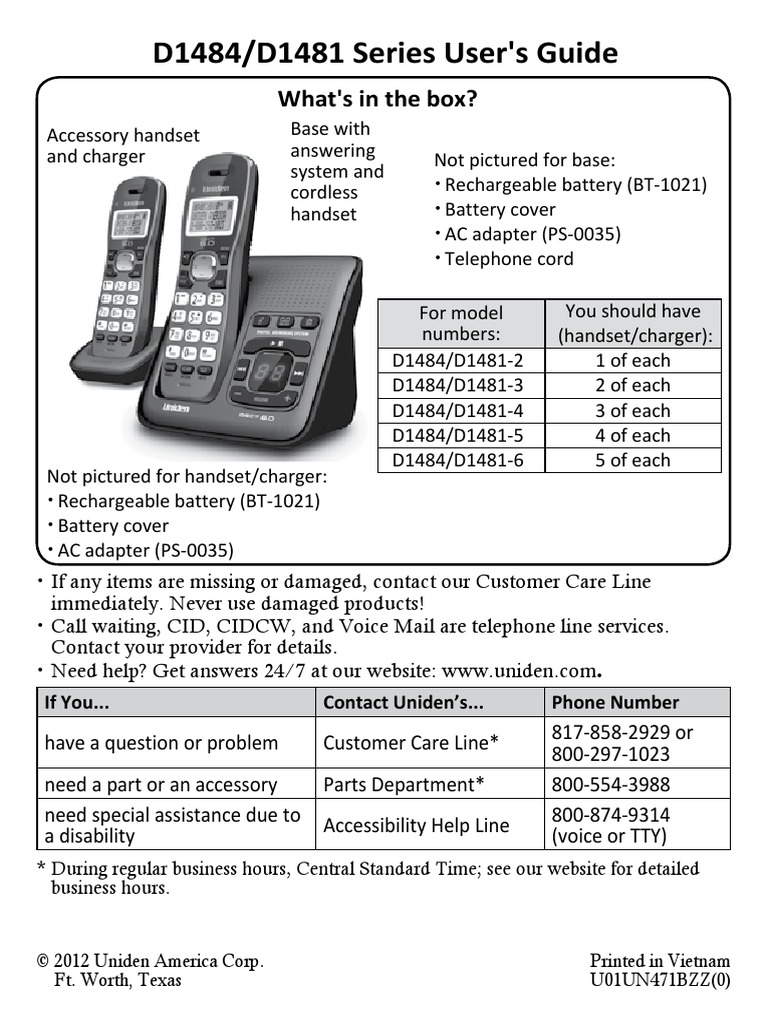 uniden dect 6.0 user manual