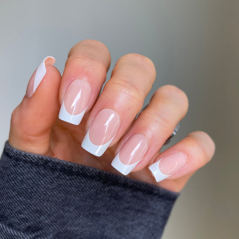 square french tip nails