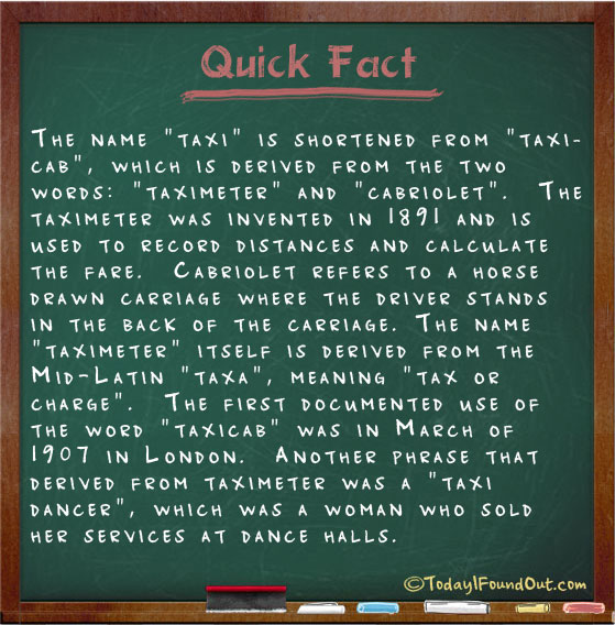 taxi etymology