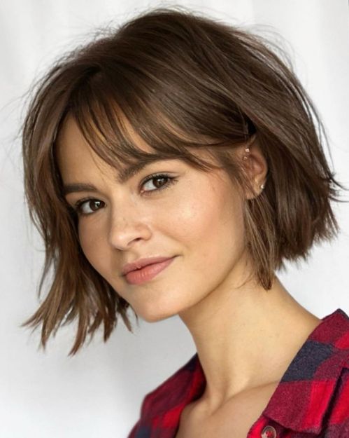 messy bob haircuts with bangs