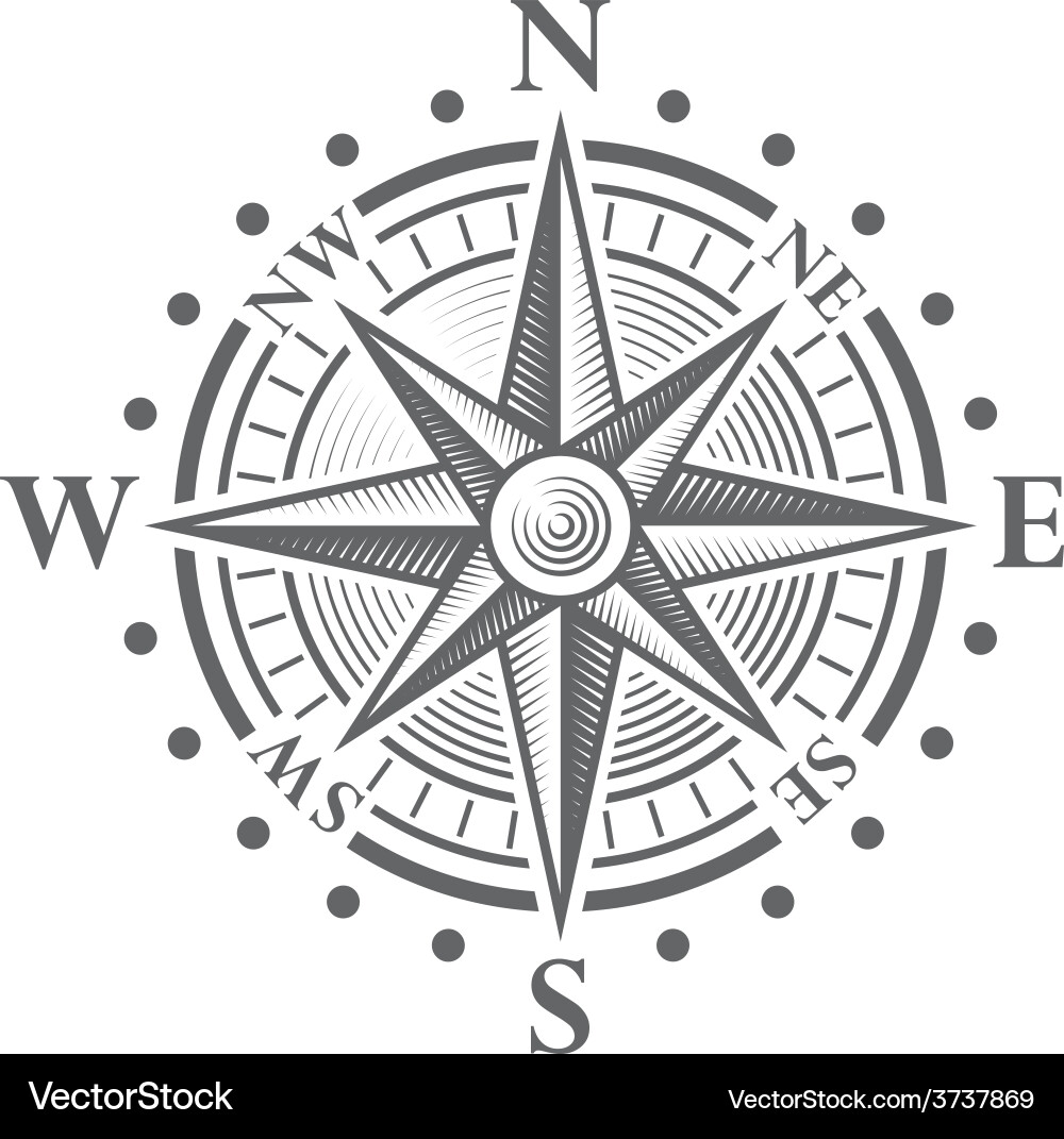 compass rose vector