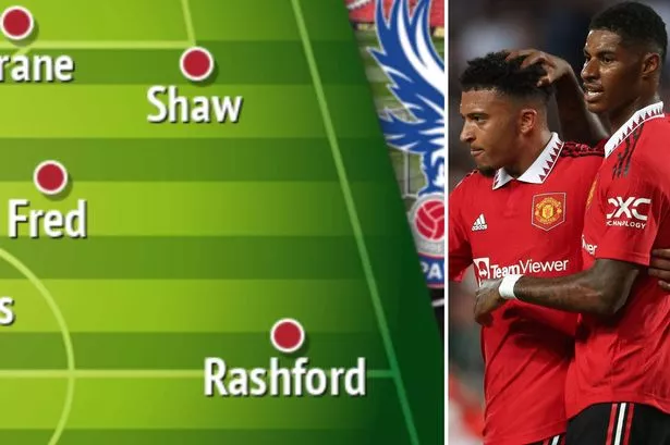 man united vs crystal palace f.c. lineups