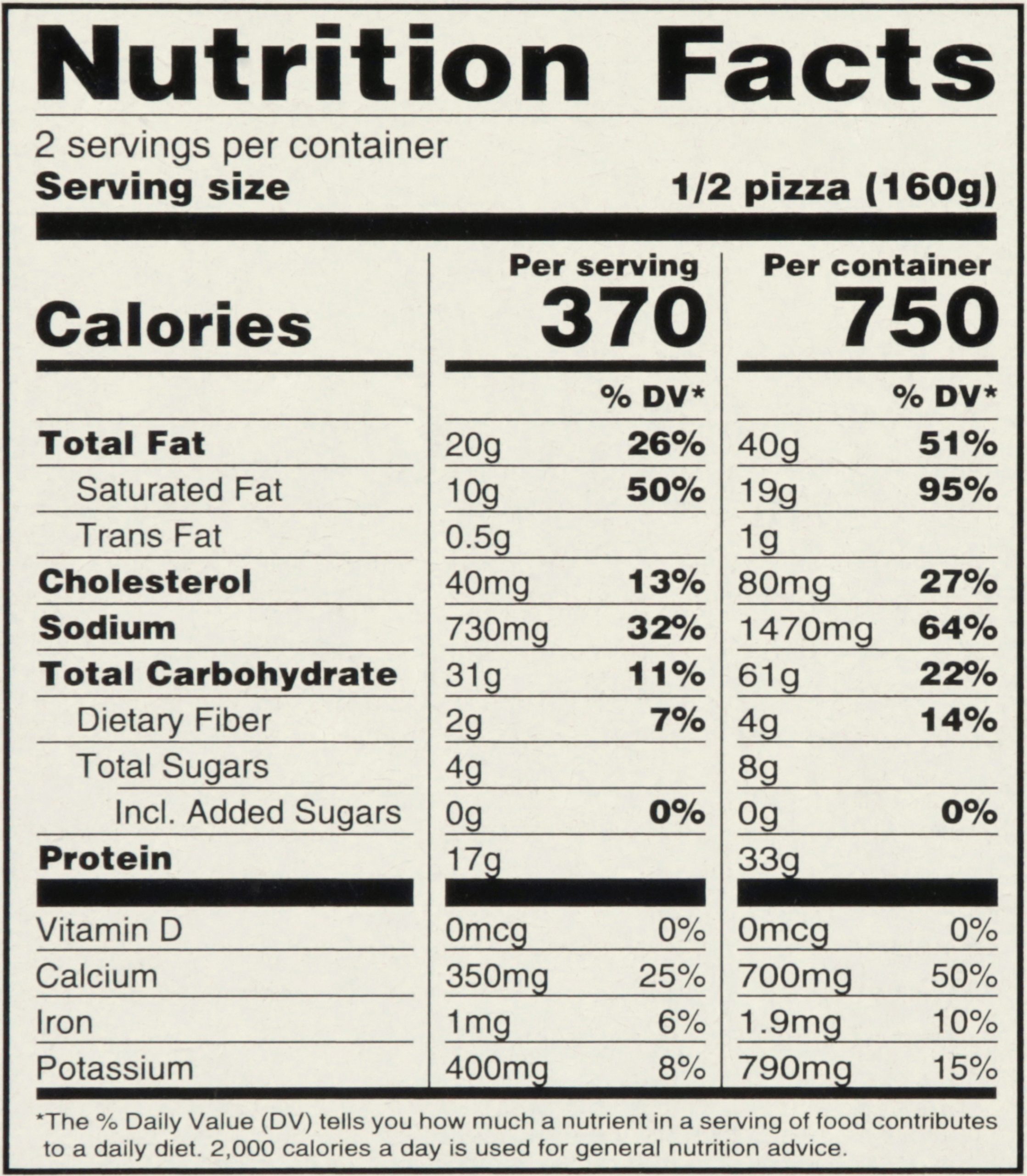 uno chicago grill nutrition