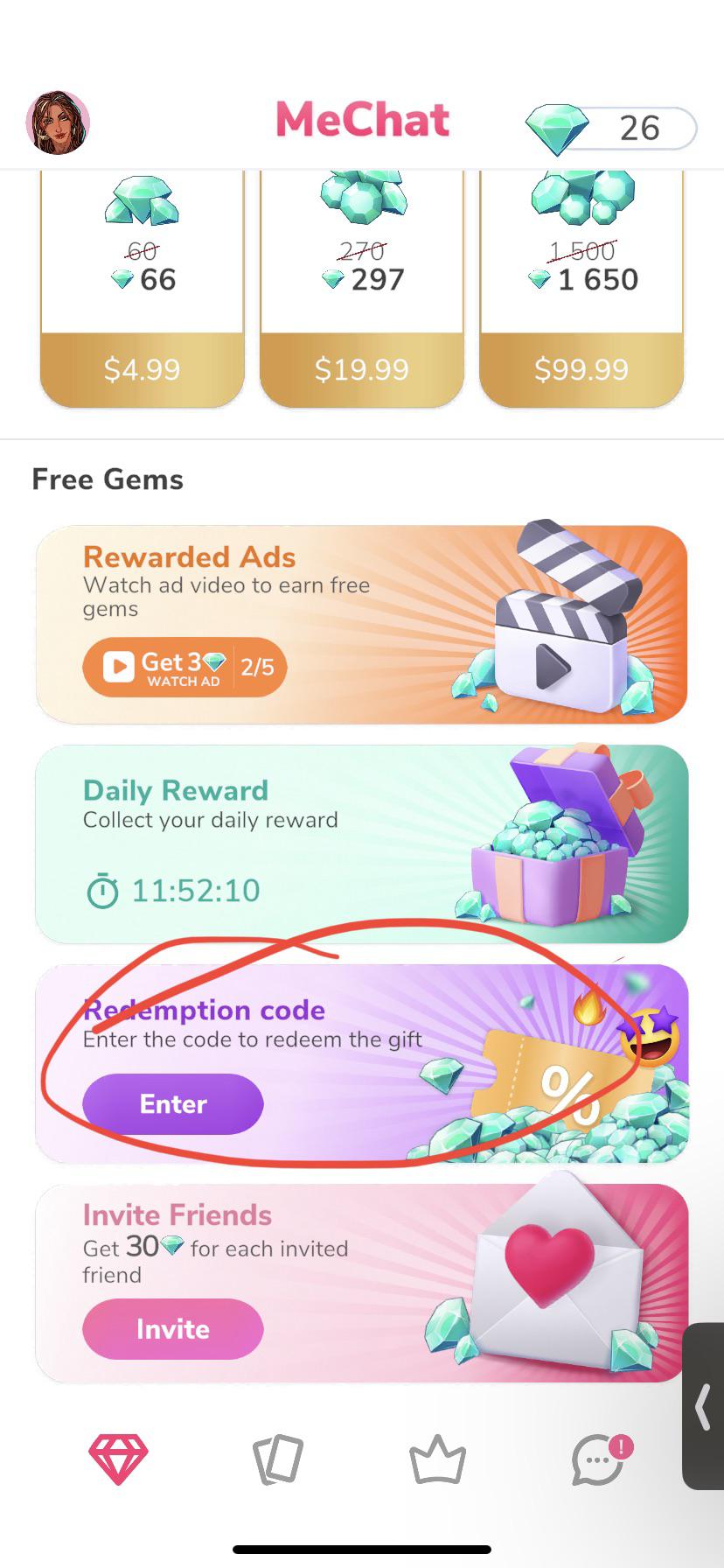 mechat redemption codes