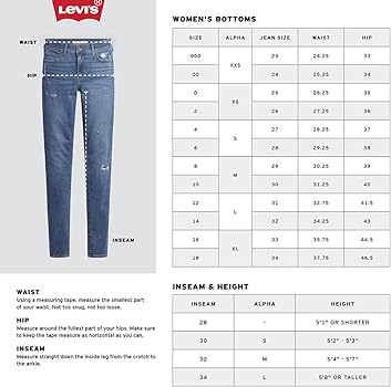 what is a size 14 in levis womens jeans