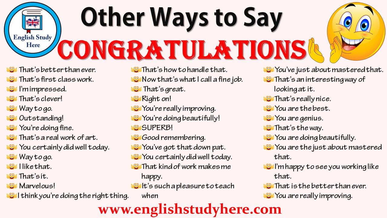 synonyms of congratulations