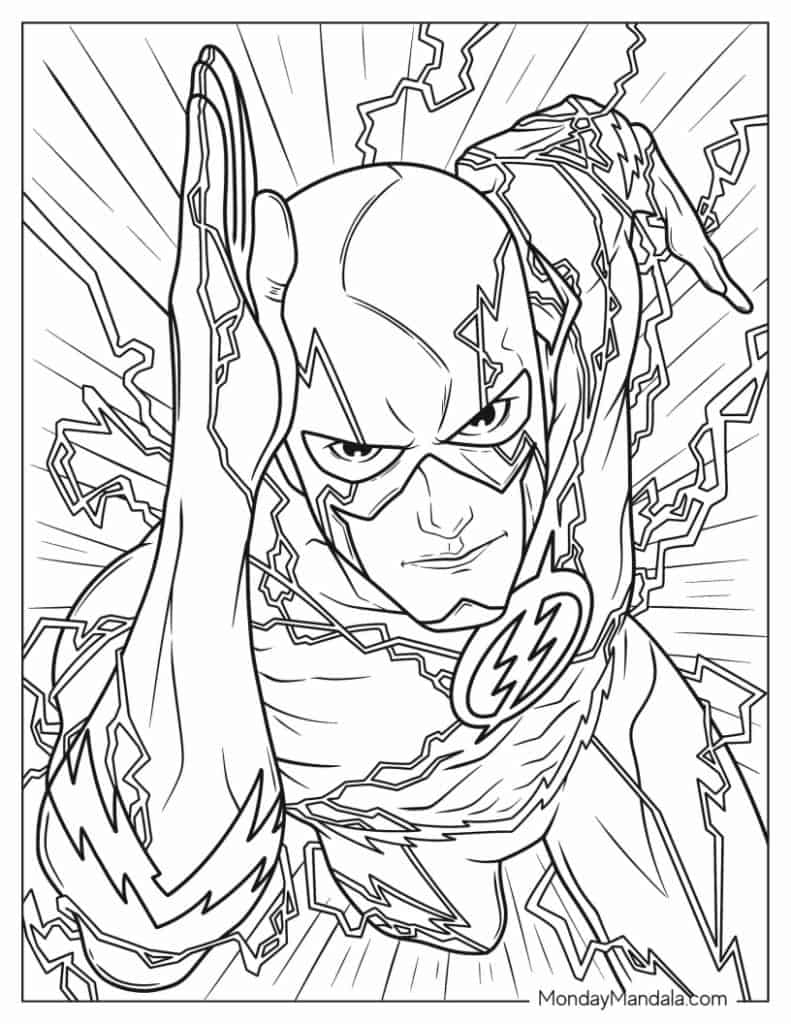 the flash coloring pages