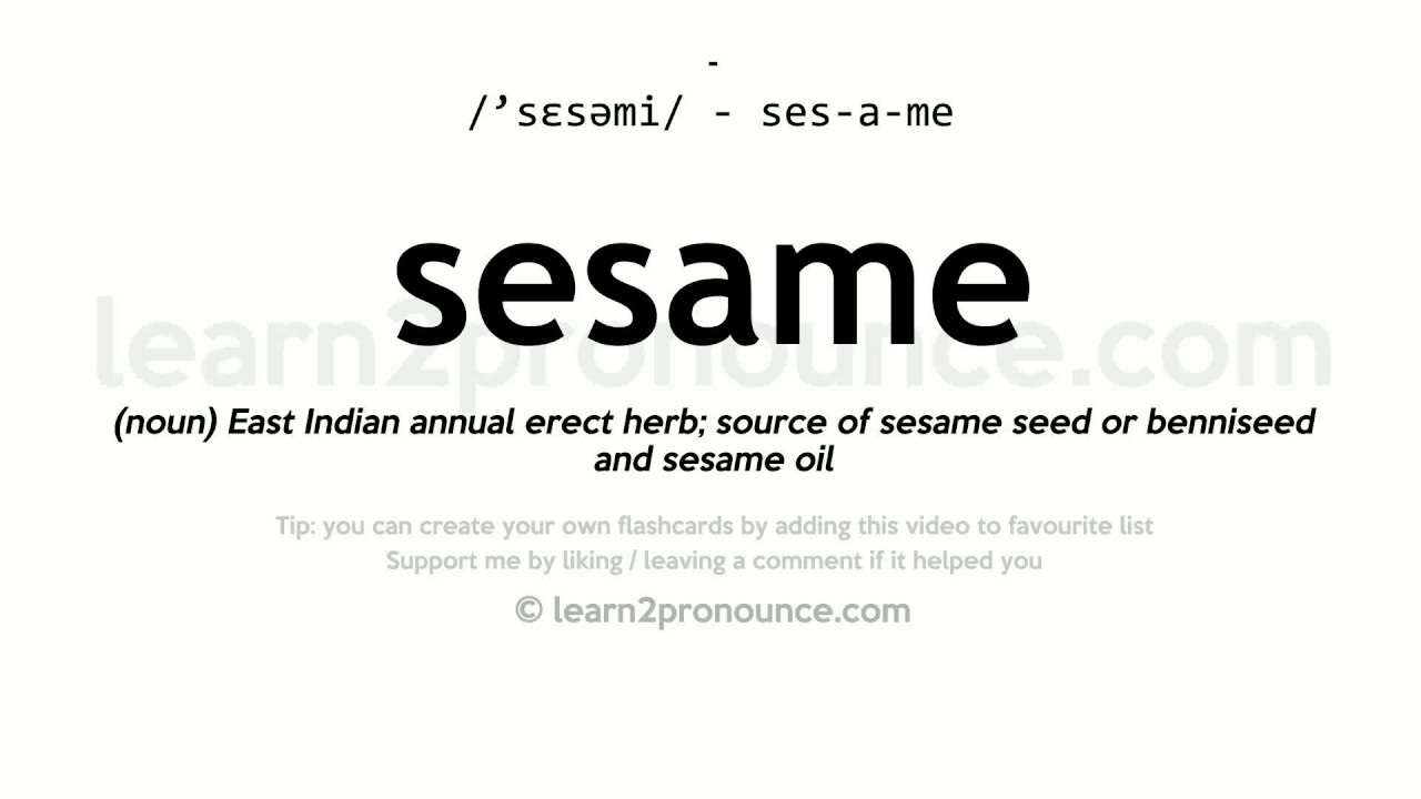 how to pronounce sesame