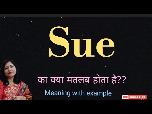 hindi meaning of sue