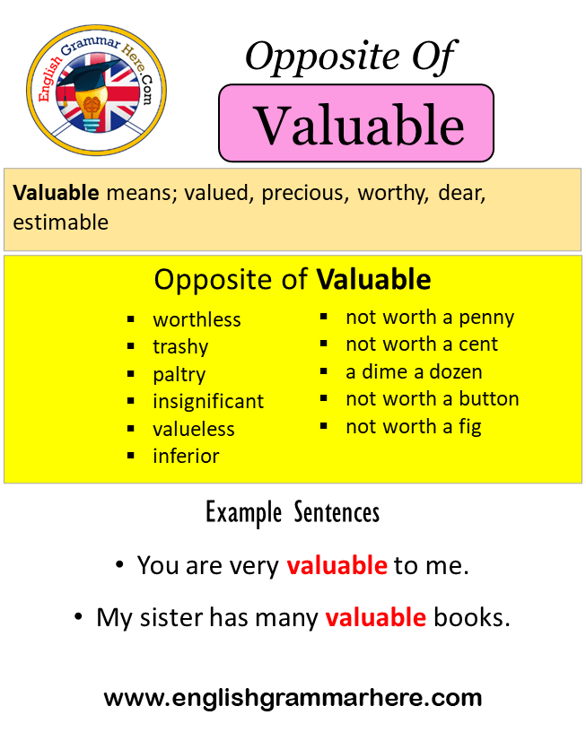 valuable antonyms