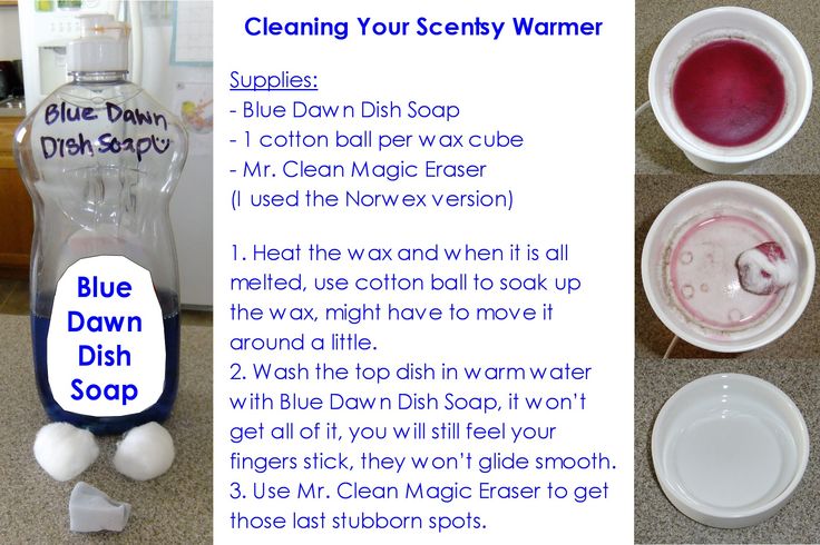 how to clean scentsy warmer dish