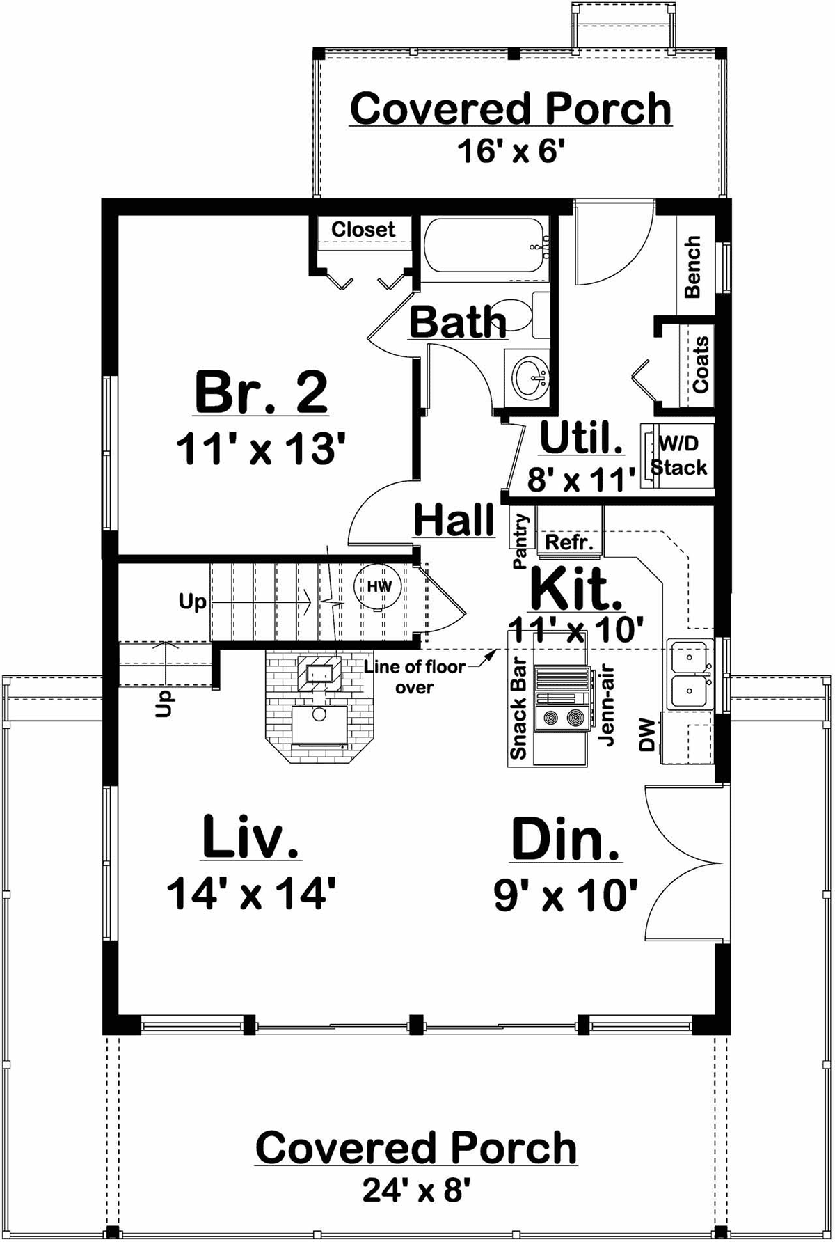 2 bedroom house floor plan