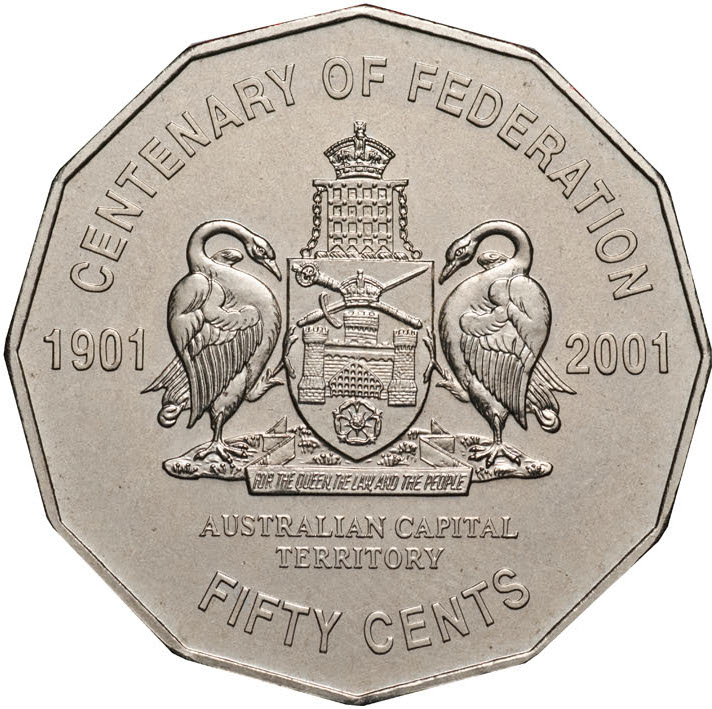 2001 australian 50 cent coin value